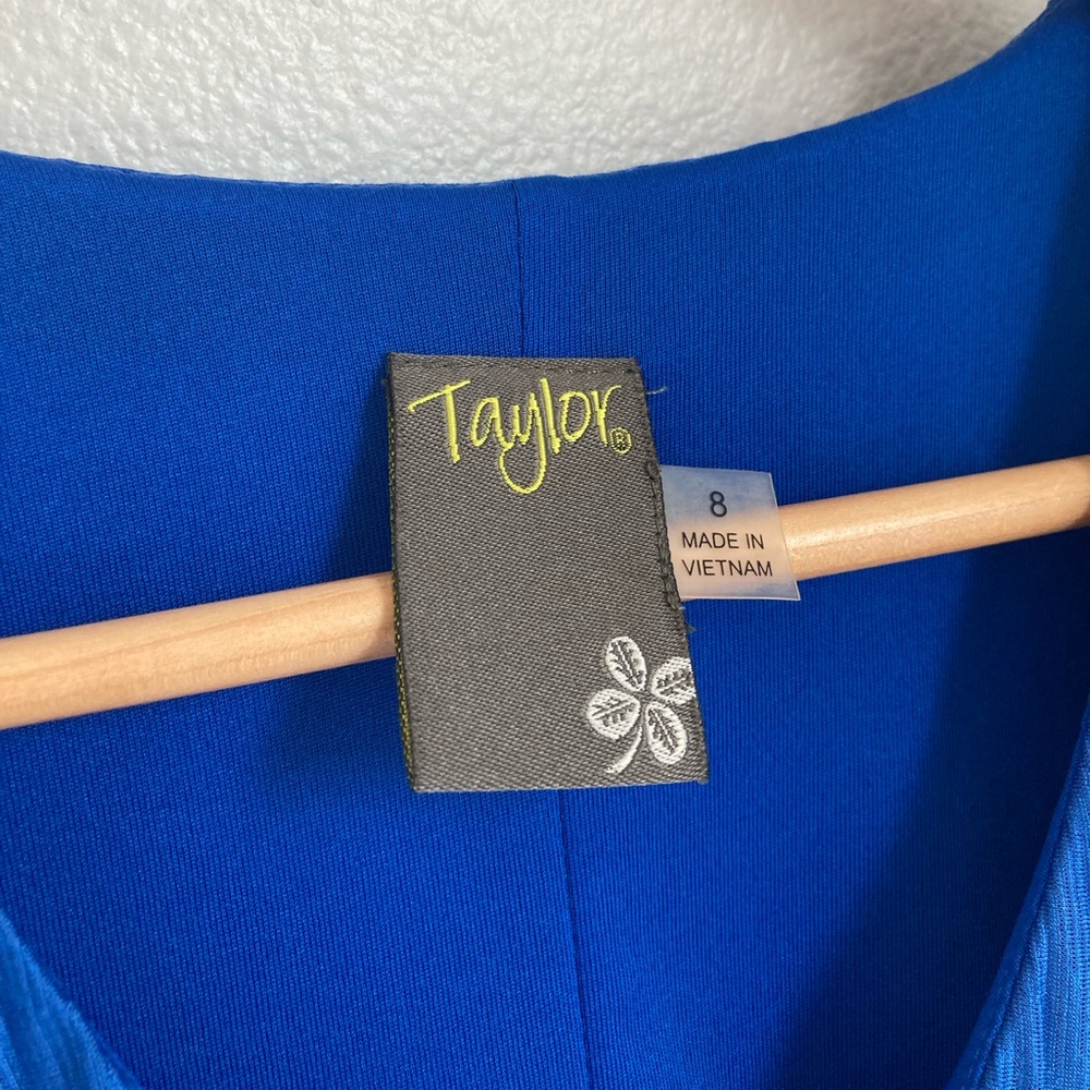 Taylor Pleated Tiered Midi Dress in Blue 8 - Picture 2 of 8